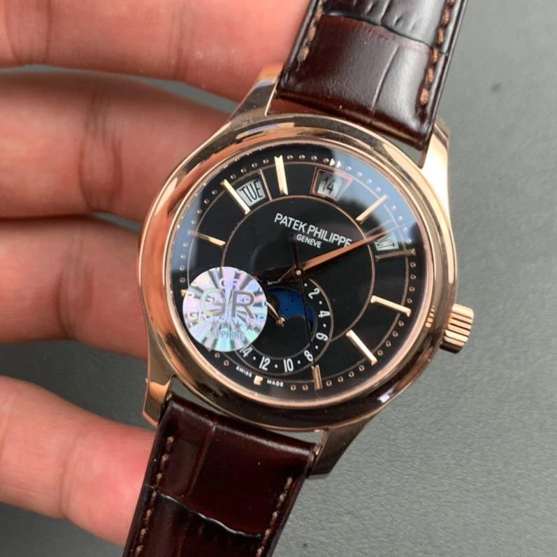 PATEK Watch ANNUAL CALENDAR ROSE GOLD BLACK DIAL