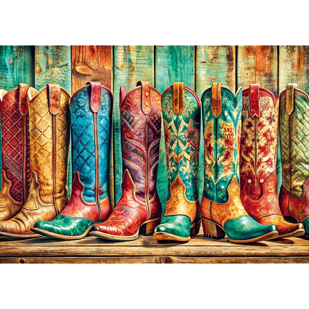 Puzzle 1000 El. Usa Collection: Colorful Cowboy Boots