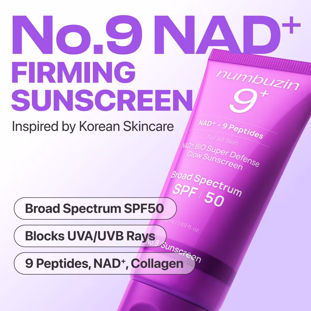 numbuzin  No.9 NAD+BIO Super Defense Glow Sunscreen SPF 50