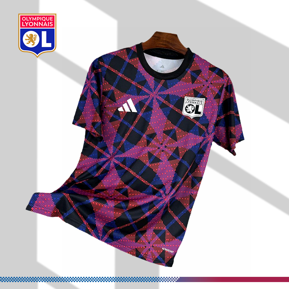2025/2026 Lyon Pre-match Training Edition Football Shirt (Fan Edition)
