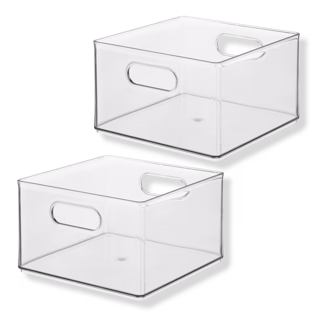 iDesign  Plastic Storage Bin with Handles