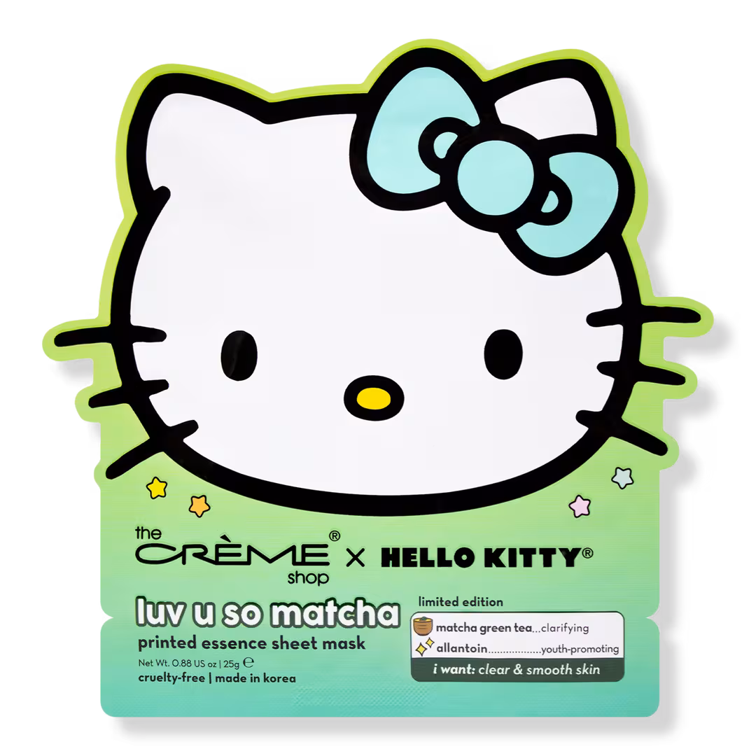 The Crème Shop  Hello Kitty Luv U So Matcha Printed Essence Sheet Mask