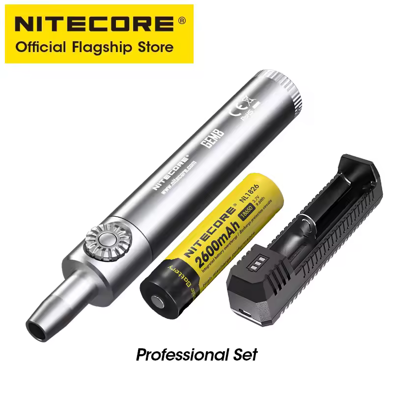 NITECORE GEM8 GEM10UV jewelry appraisal Lamp adjustable powerful jewel detection flashlight Gemstone UV Lantern with Battery