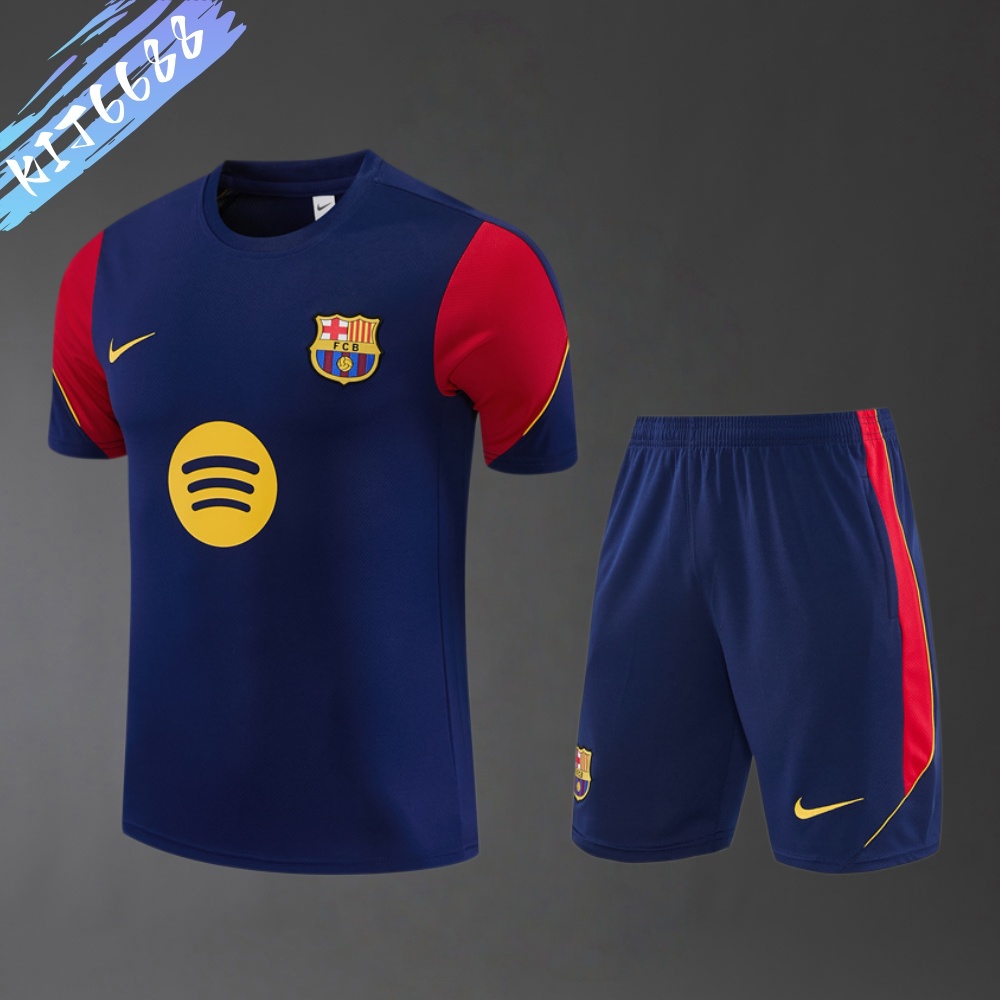2026/2027 Barcelona Short sleevedtraining clothes (Adult Kids Kit)