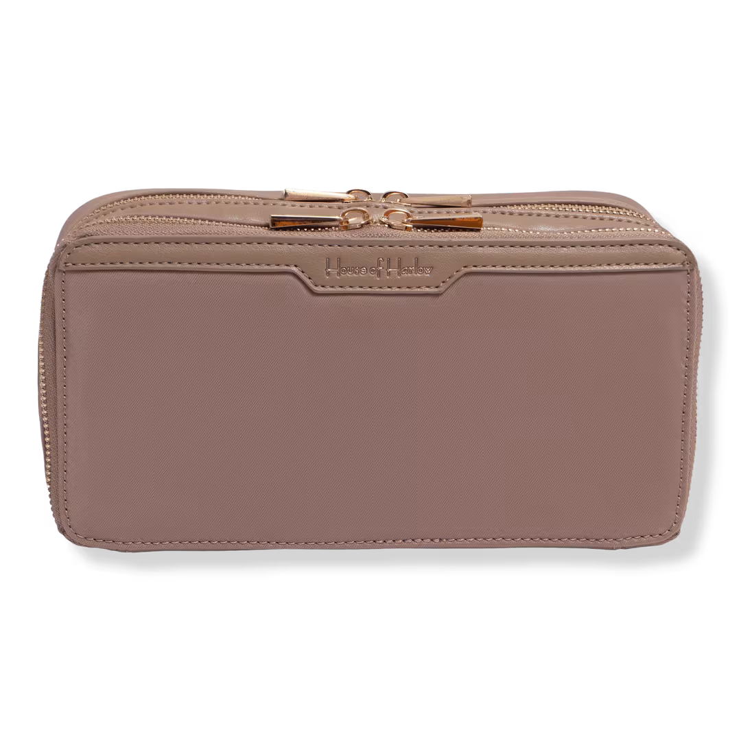 House of Harlow 1960  The Twill Nylon Cosmetic Organizer