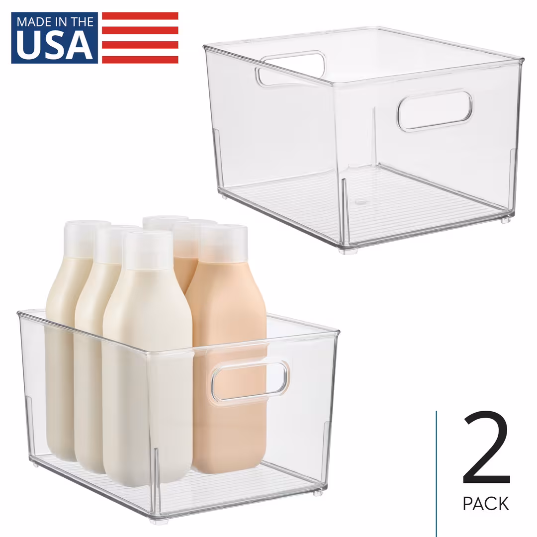 iDesign  Small Stackable Bathroom Storage Bin