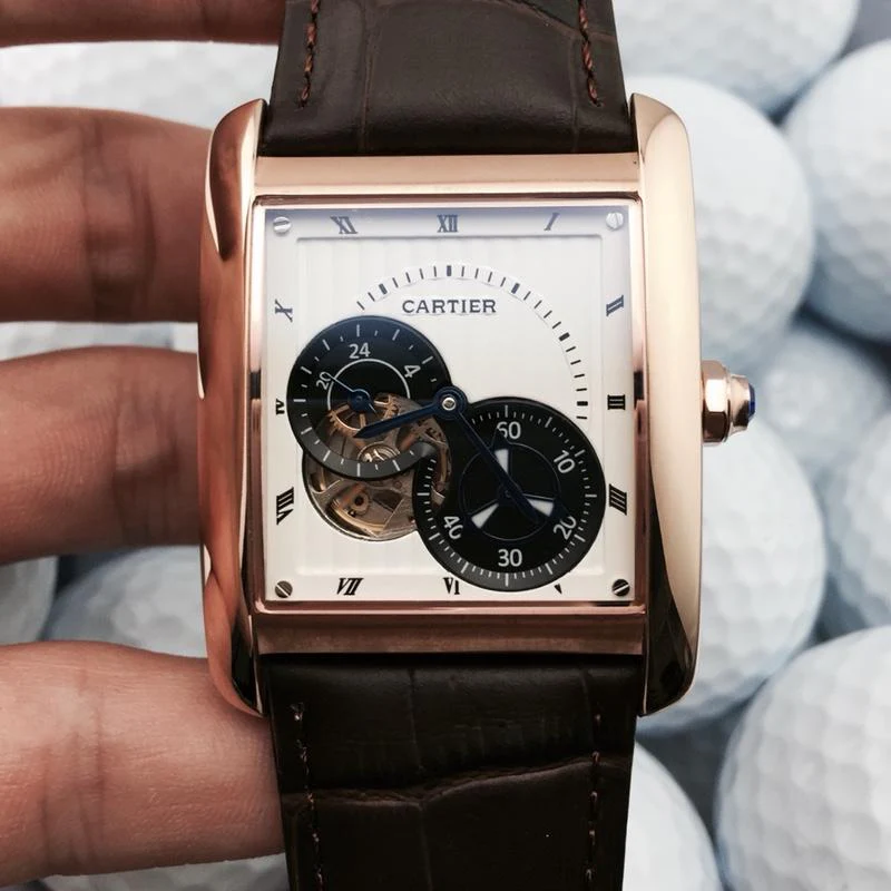 Cartier Watch TANK MC TOURBILLON SECOND TIME ROSE GOLD LIMITED EDITION