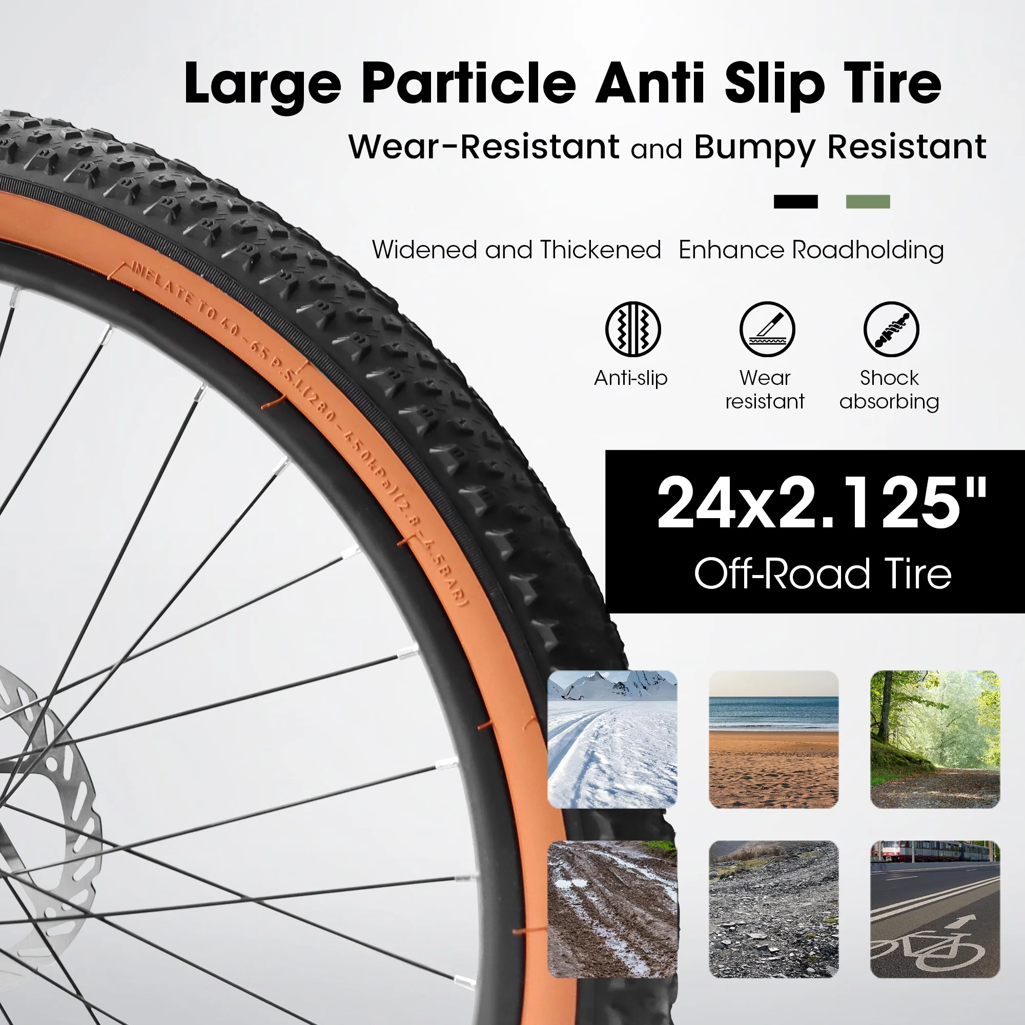 24 Inch Mountain Bike, 21-Speed Summer travel Bicycles, Students Trail Commuter City Snow Beach Mountain Bicycles