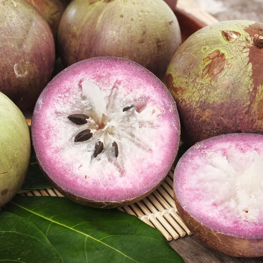 Star apple (milk fruit) – delicate tropical fruit with a sweet star core