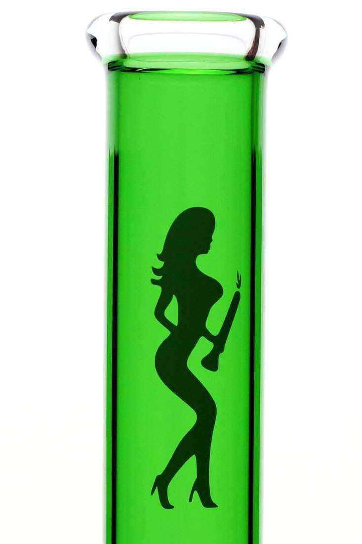 18 volcano 6 arms colored glass bong