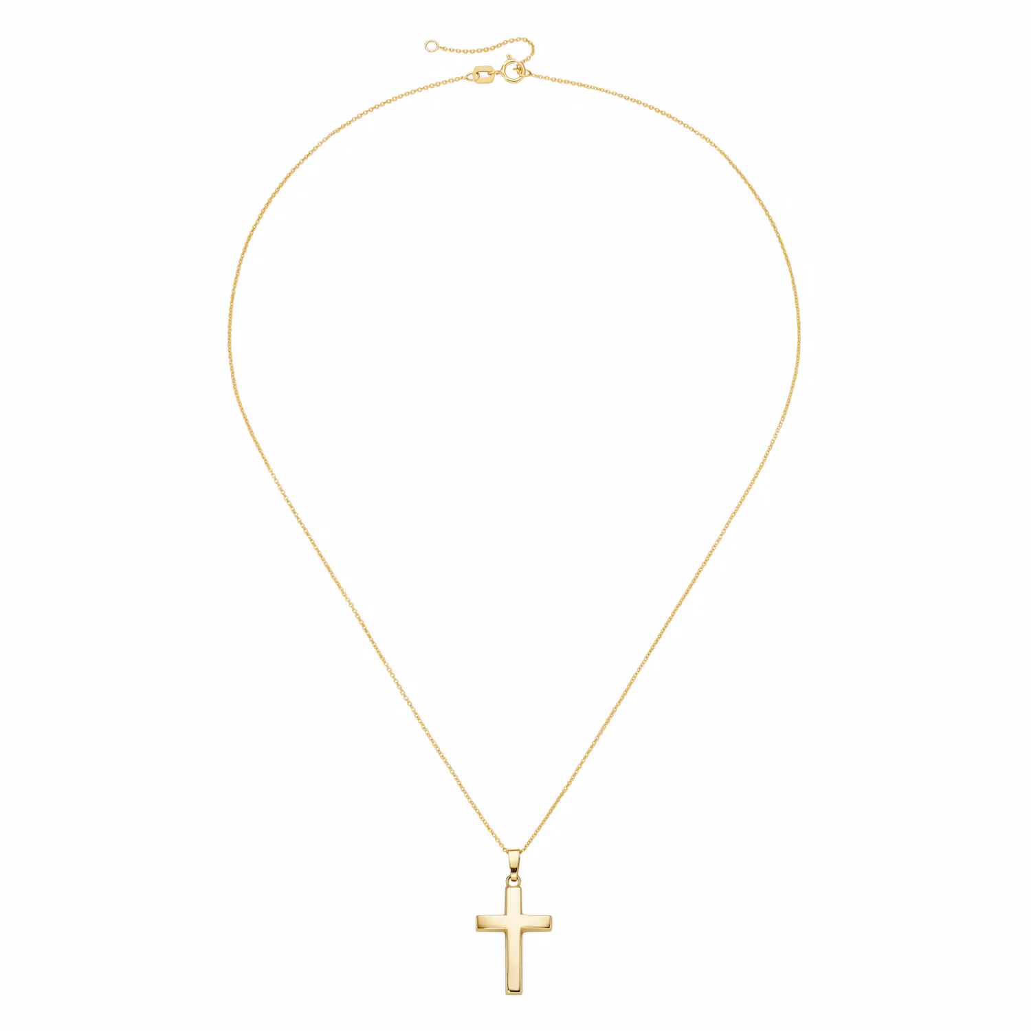 Kette Kreuz Anhänger, Gold 585