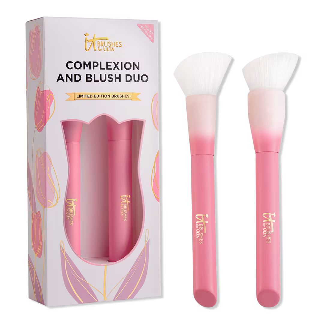 IT Brushes For ULTA  Airbrush Limited Edition Complexion and Blush Duo Brush Set