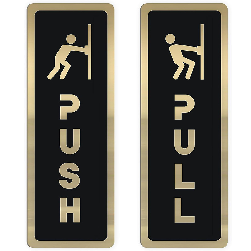English cross-border 3D acrylic push-pull door sign, department sign, advertising office door sign