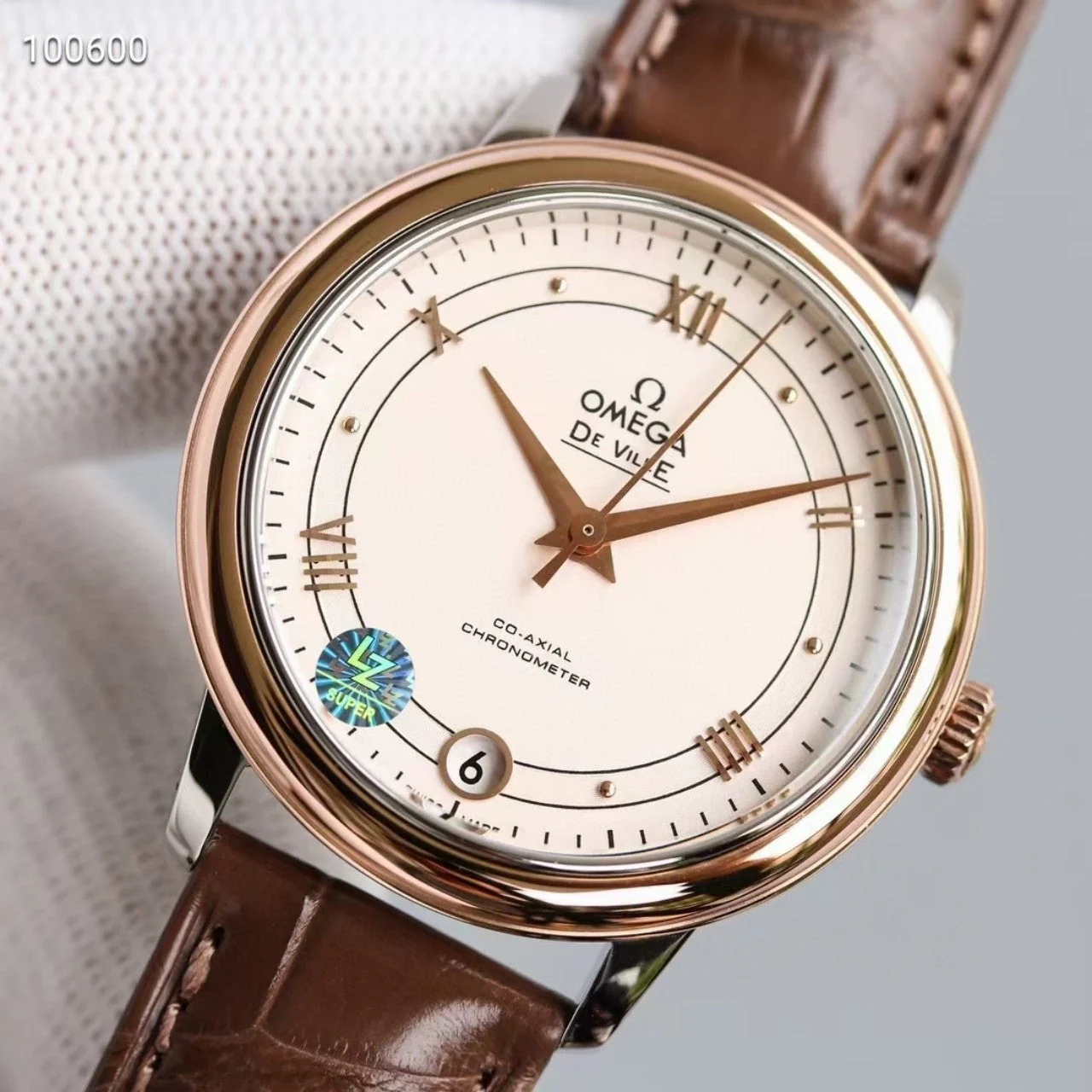 Omega Watch DE VILLE PRESTIGE 36MM ROSE GOLD CASE WHITE DIAL