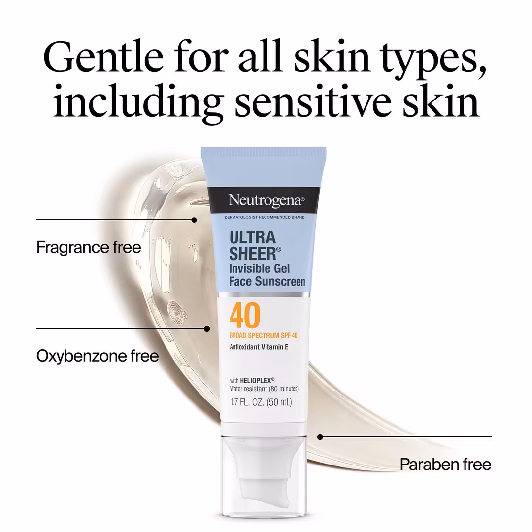 Neutrogena  Ultra Sheer Invisible Gel SPF 40 Facial Sunscreen