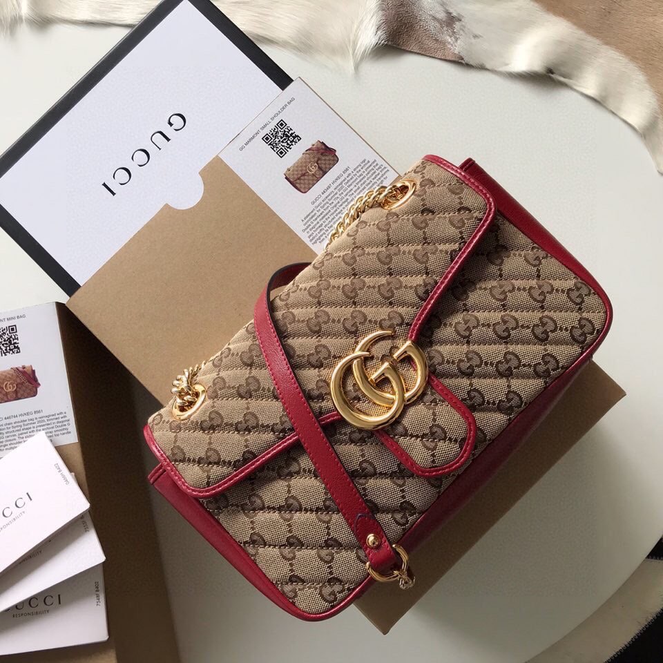 Gucci GG Marmont mini matelass?? shoulder bag 446744