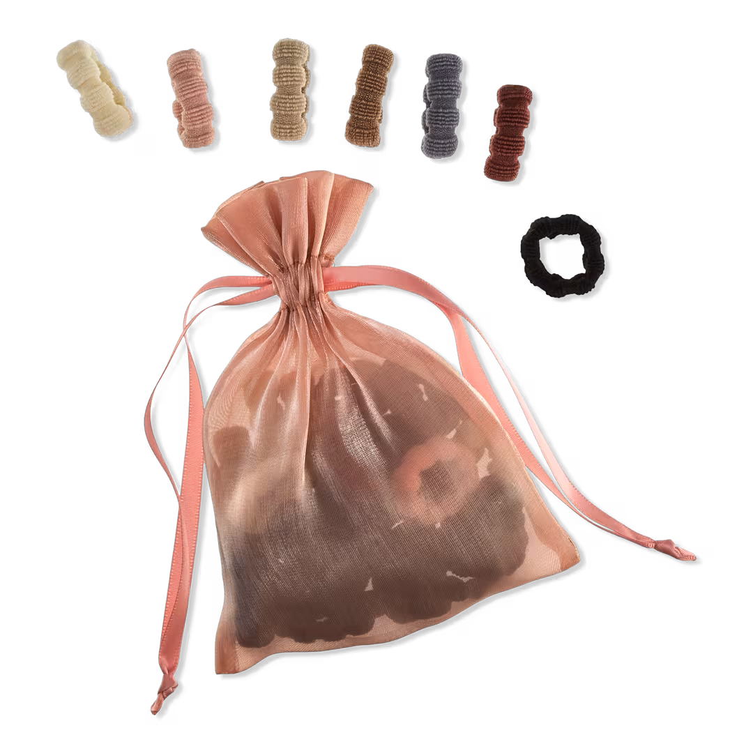 Conair Accessories  Hair Elastics with Storage Bag for Fine Hair