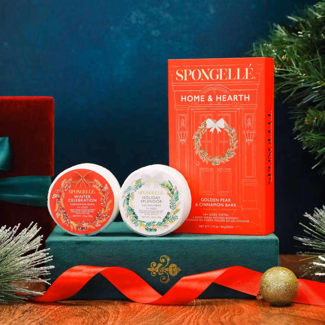 SPONGELLE  Home & Hearth Body Wash Infused Buffers Gift Set