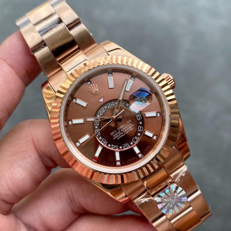 Rolex Watch SKY-DWELLER 42 ROSE GOLD BROWN DIAL