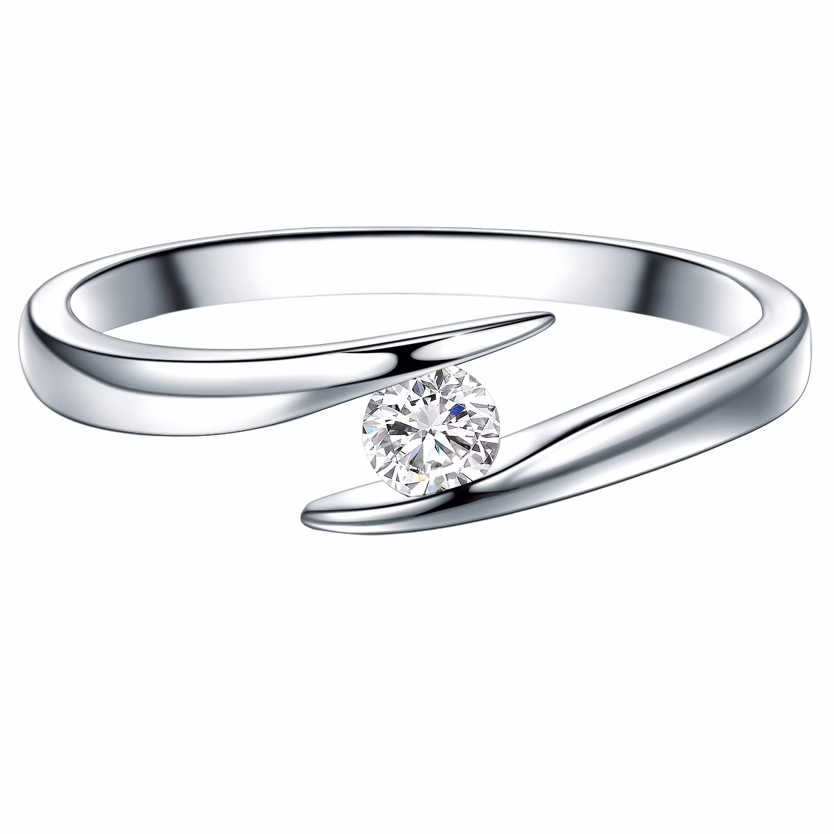 Ring aus Sterling Silber in silber mit Topas