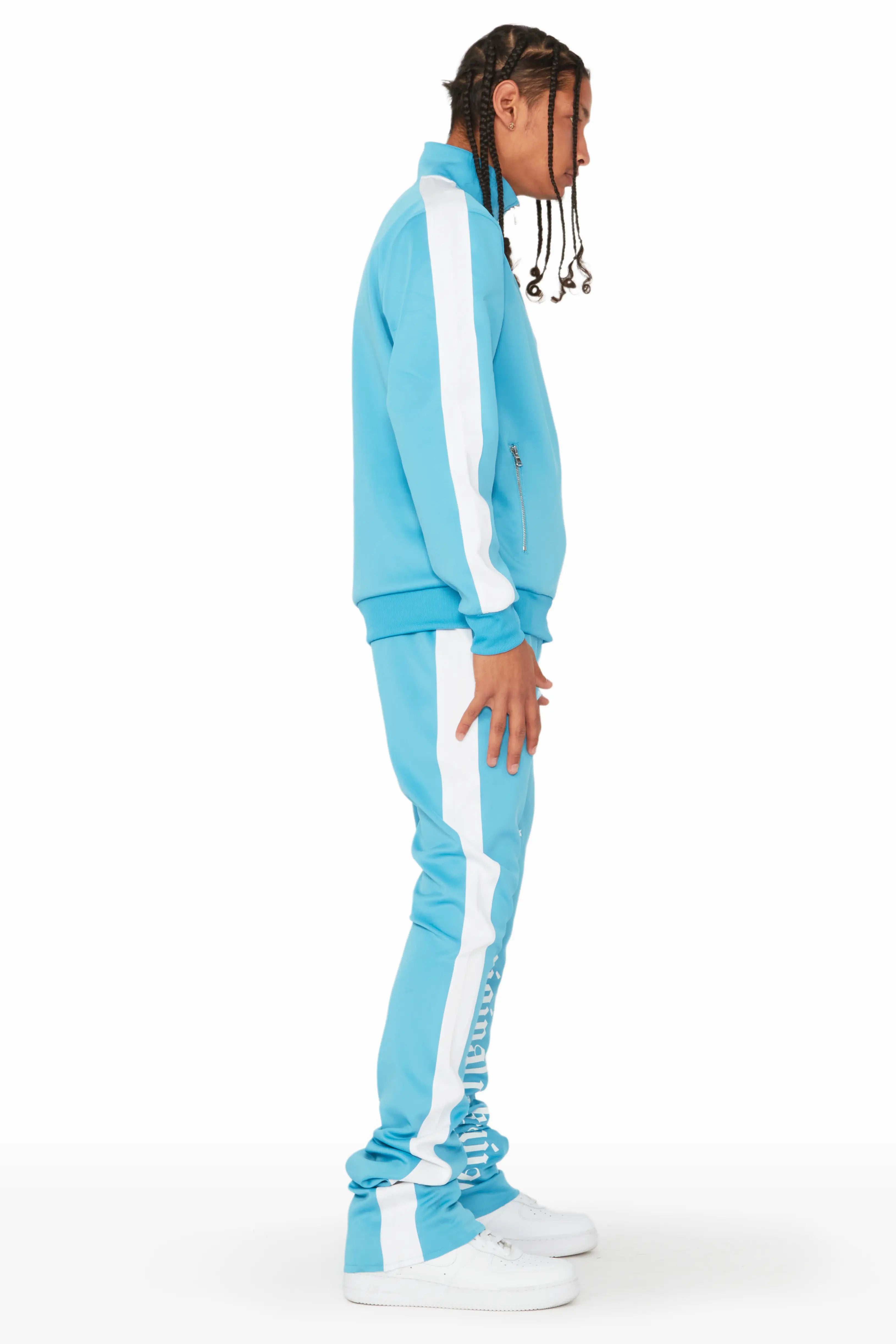 Callie Baby Blue Tricot Super Stacked Track Set