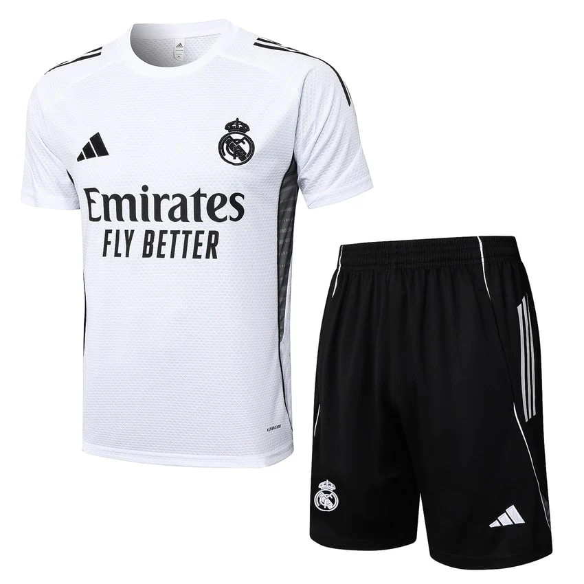 Real Madrid Jersey Shorts Set Men 2025 2026 Light White