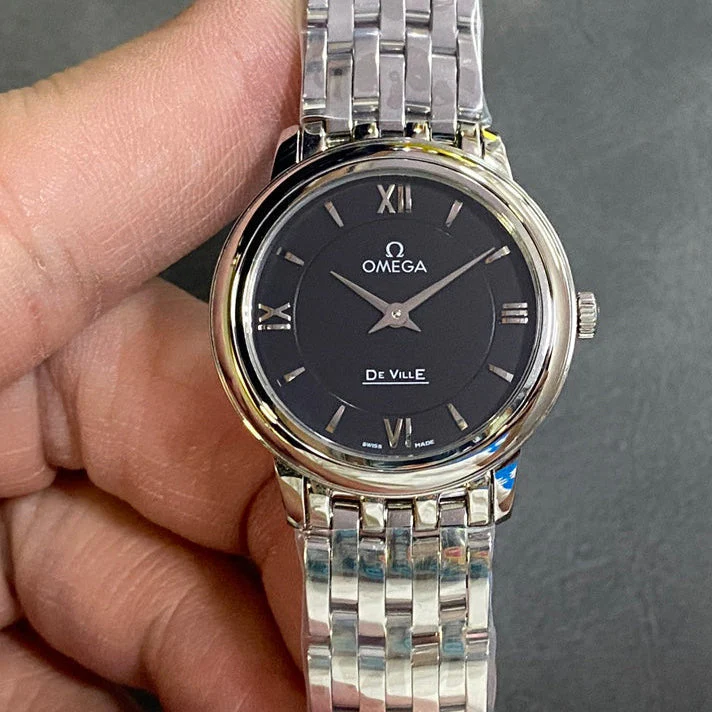 Omega Watch De Ville 27.4mm Silver Black Dial