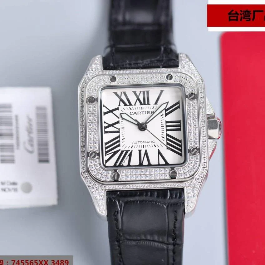 Cartier Watch SANTOS 100XL 42MM DIAMOND STEEL CASE