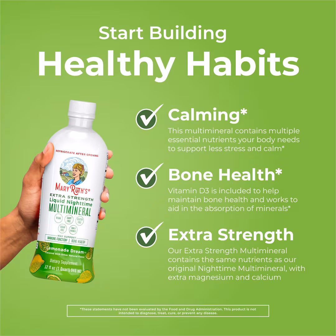 MaryRuth's  Liquid Nighttime Multimineral Extra Strength Lemonade