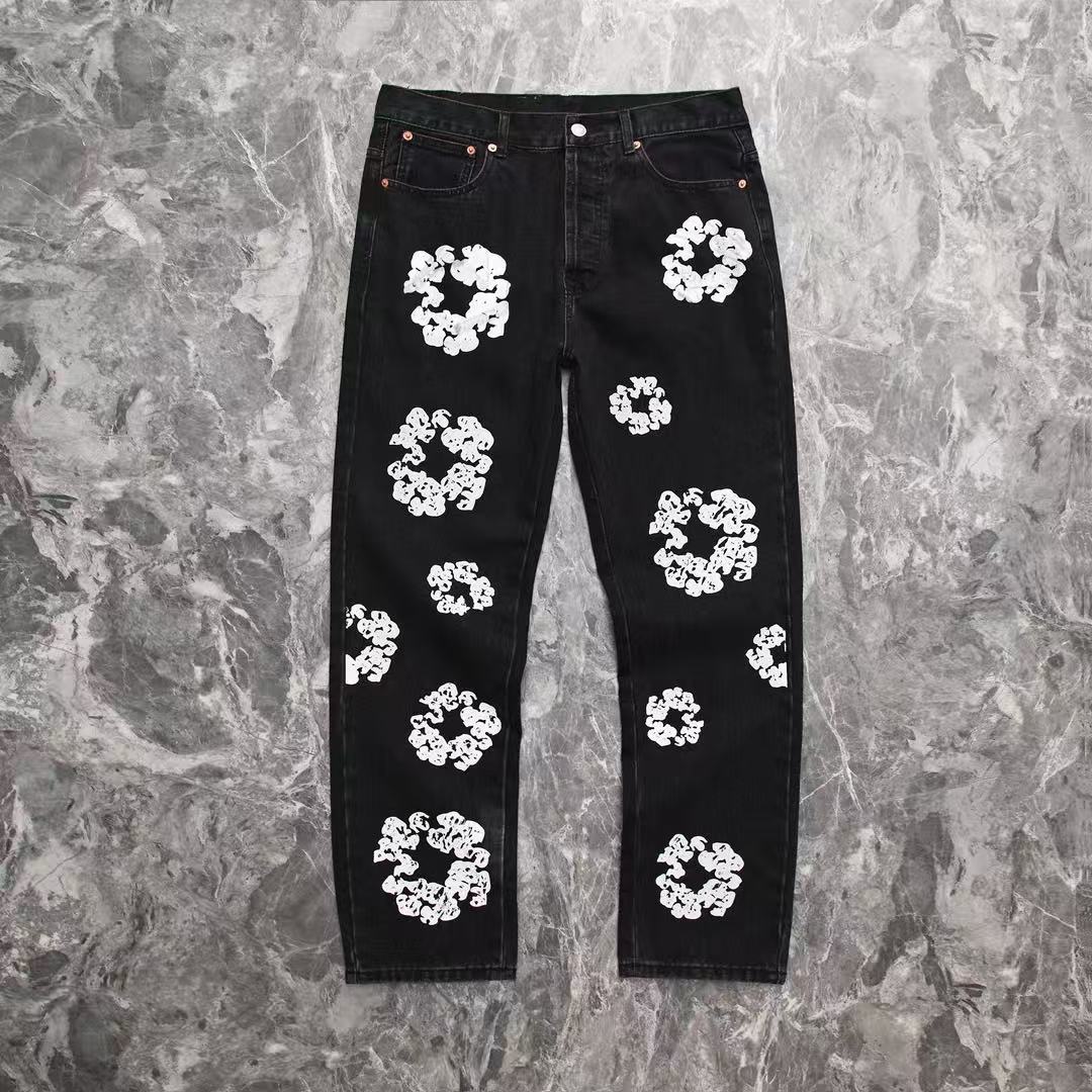 Denim Tears Cotton Wreath Black Jeans