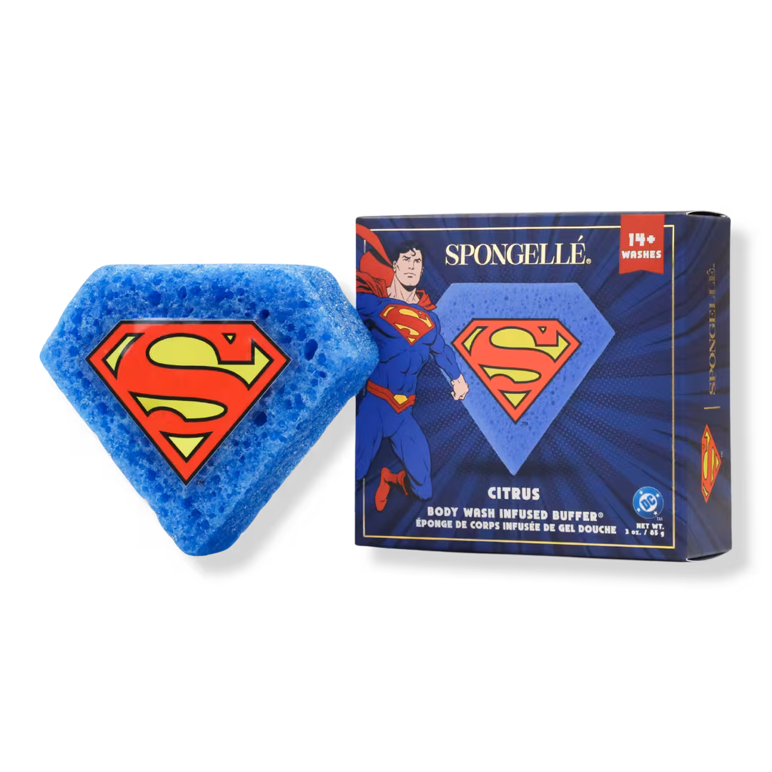 SPONGELLE  DC Superman™ Citrus Body Buffer | Body Wash Infused Buffer