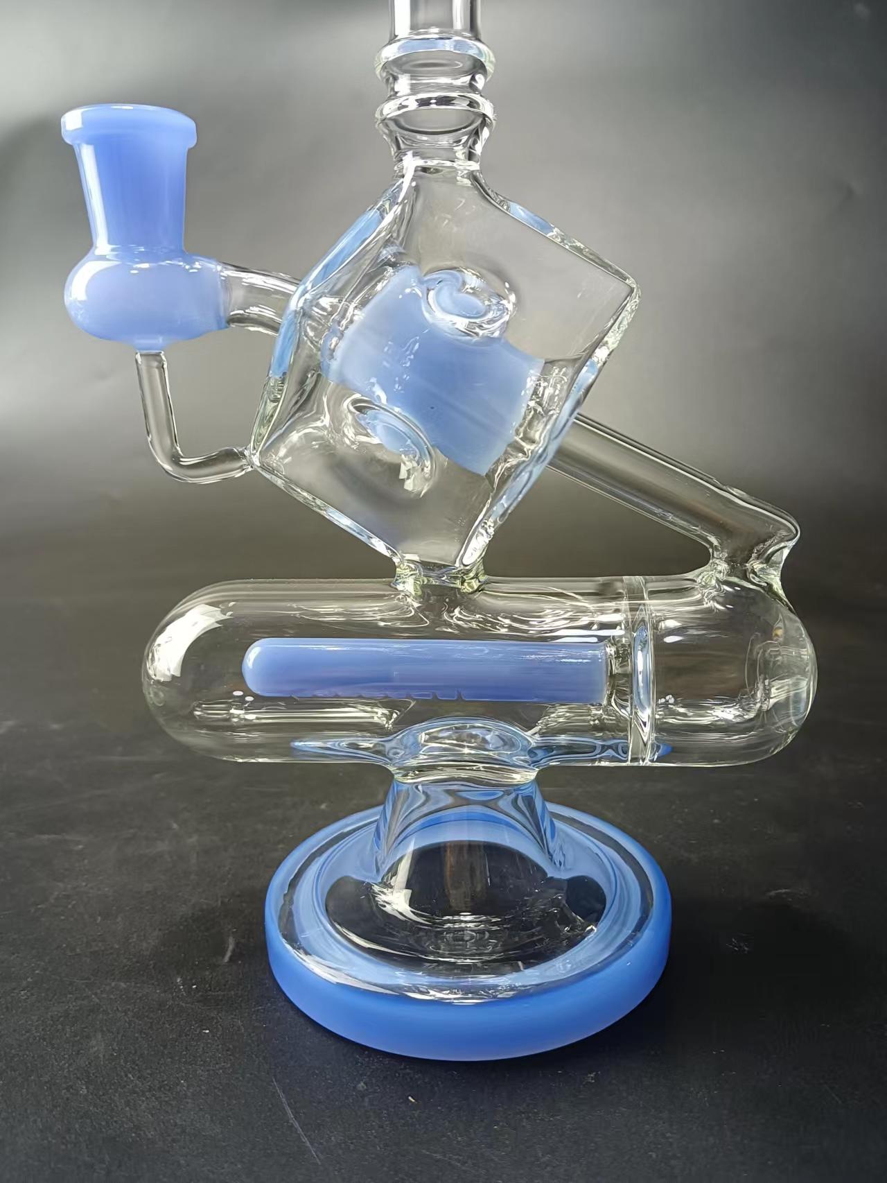 9 Cube Glass Recycler Dab Rig