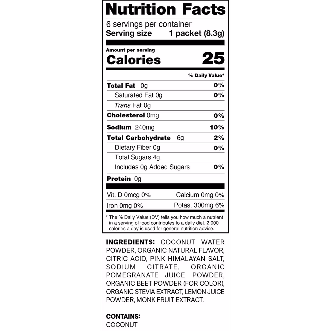 Cure Hydration  Electrolyte Drink Mix Berry Pomegranate