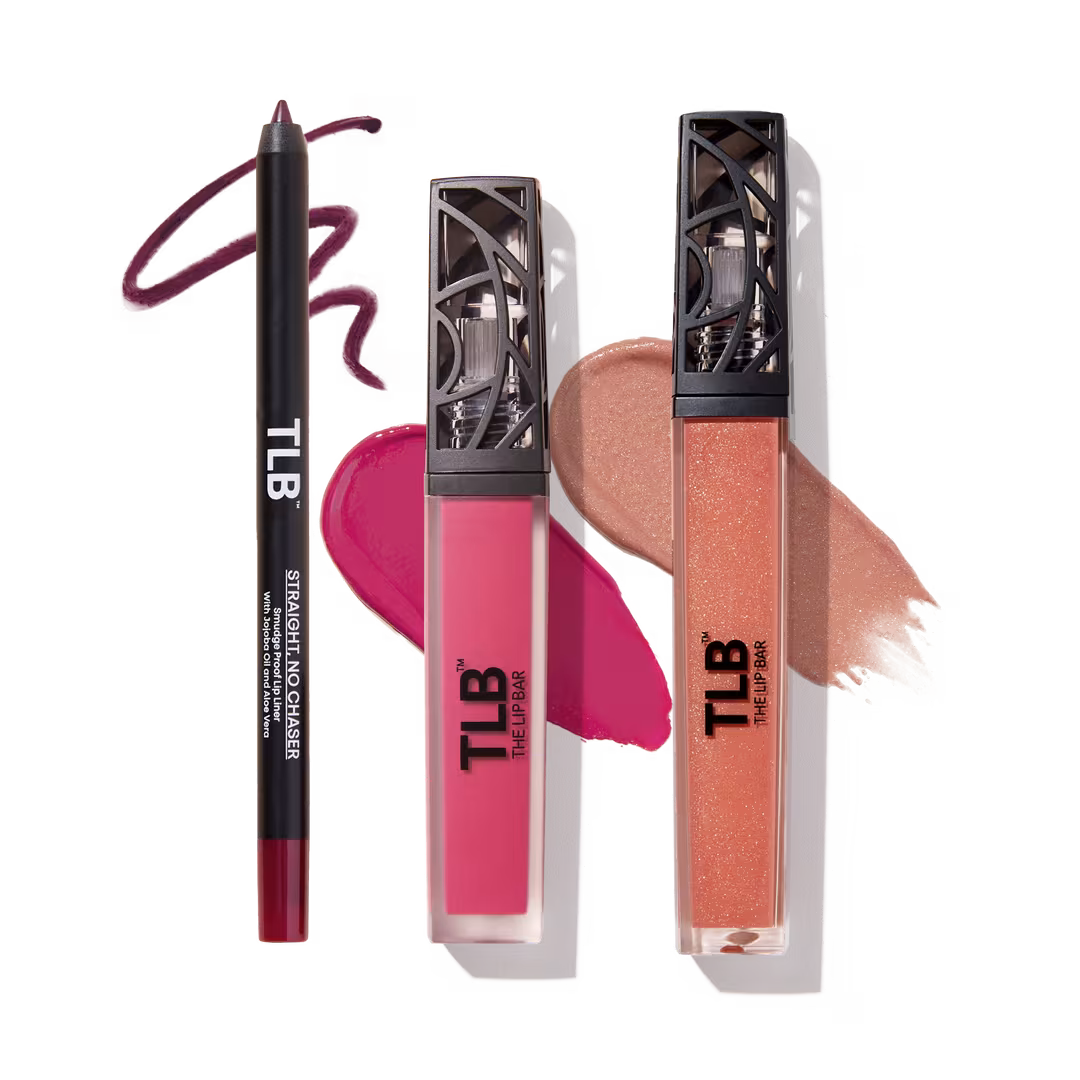 The Lip Bar  Nonstop Liquid Matte Lipstick, Gloss Up Sheer Finish Gloss & Lip Liner Set