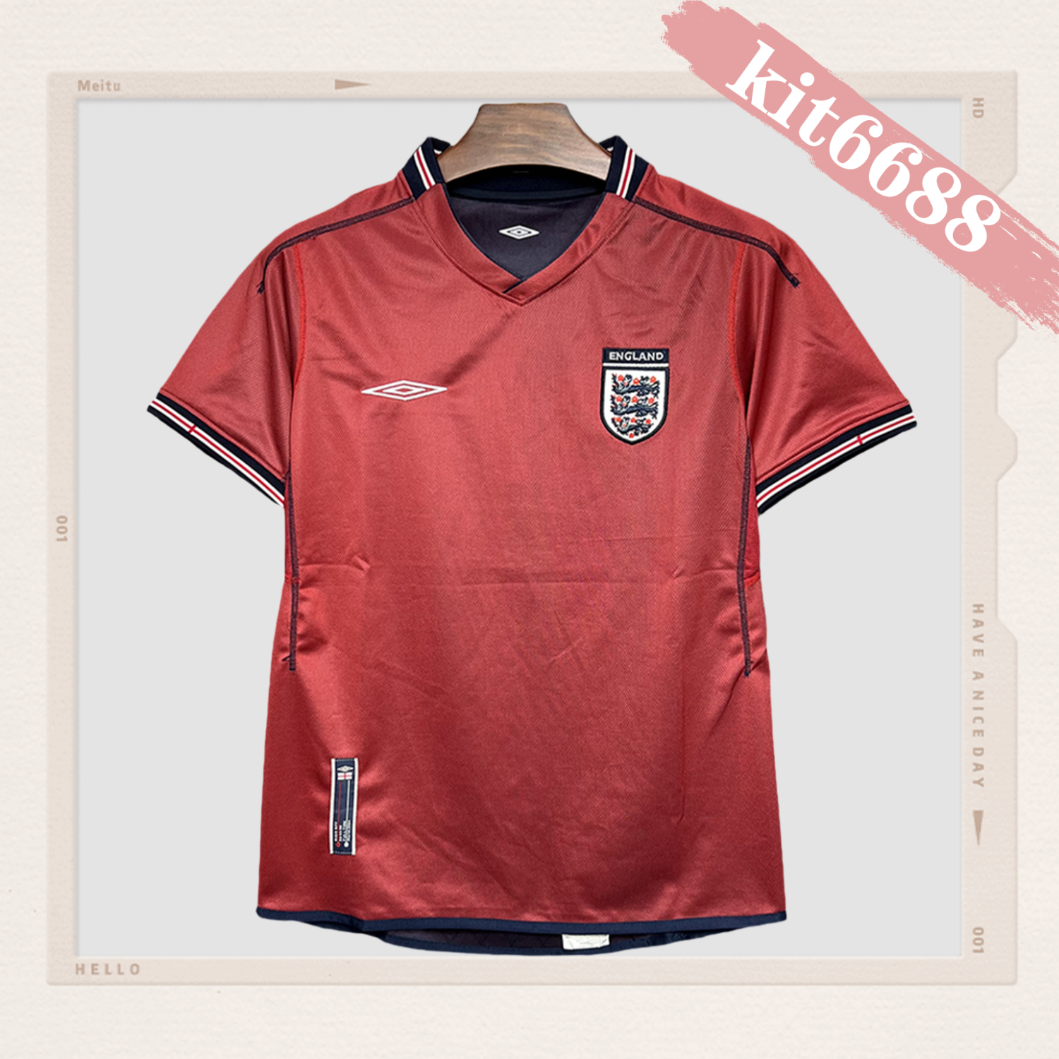 2002 England Away Retro Football Shirt