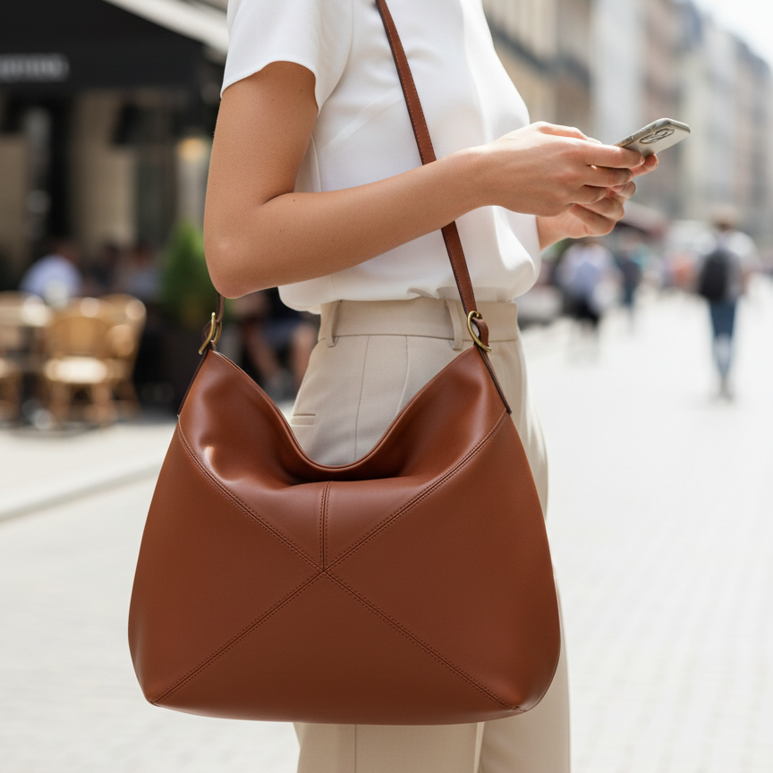 Tan Geometric Hobo