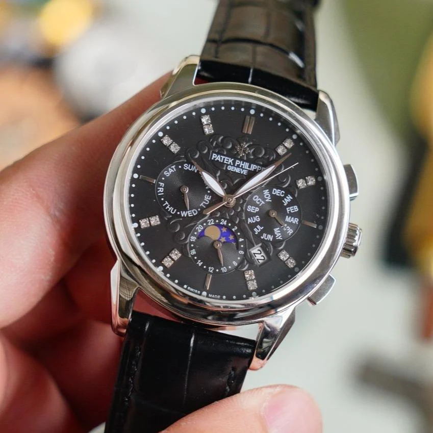 PATEK Watch ANNUAL CALENDAR 42MM MOONPHASE LEATHER STRAP