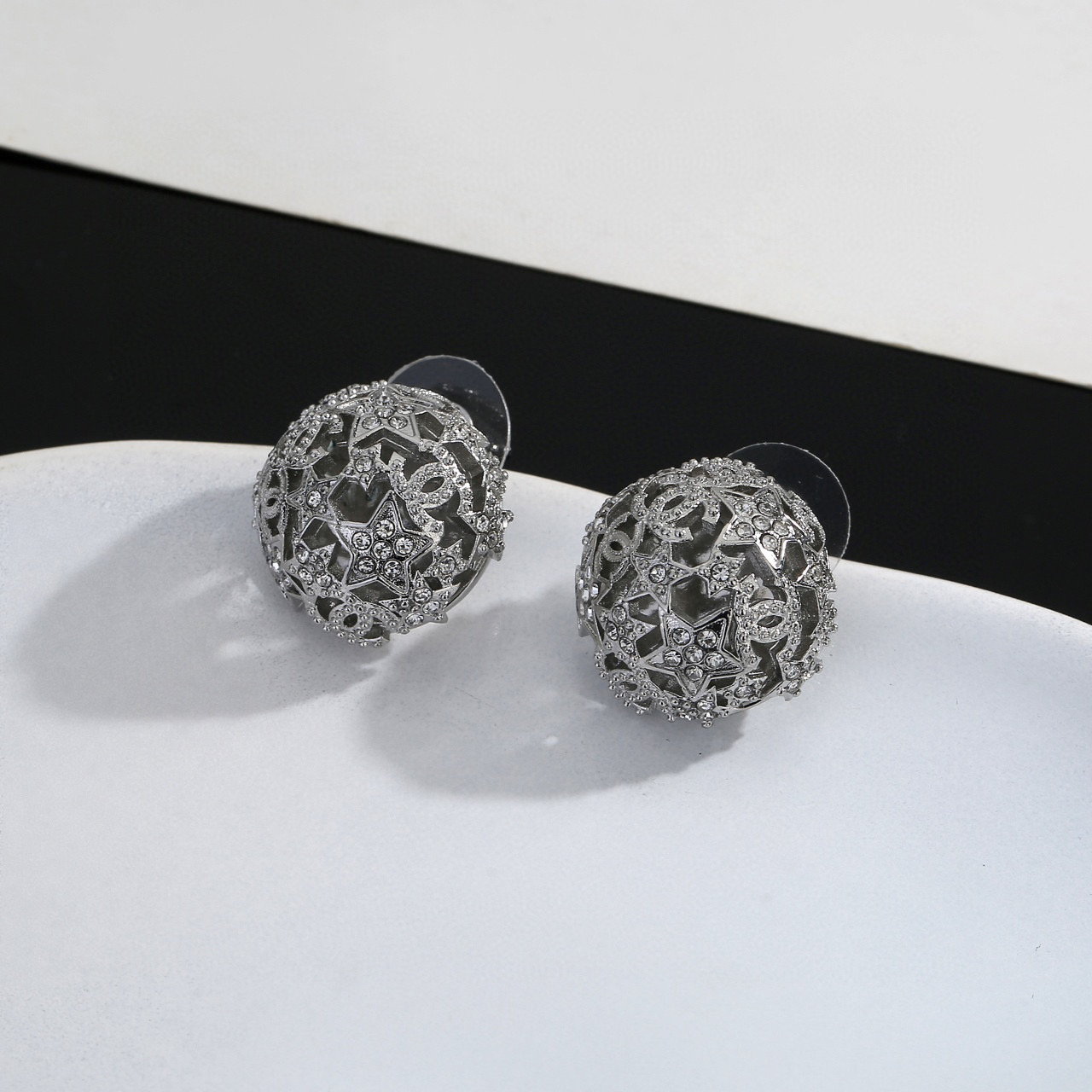 Chanel Openwork Stud Earrings
