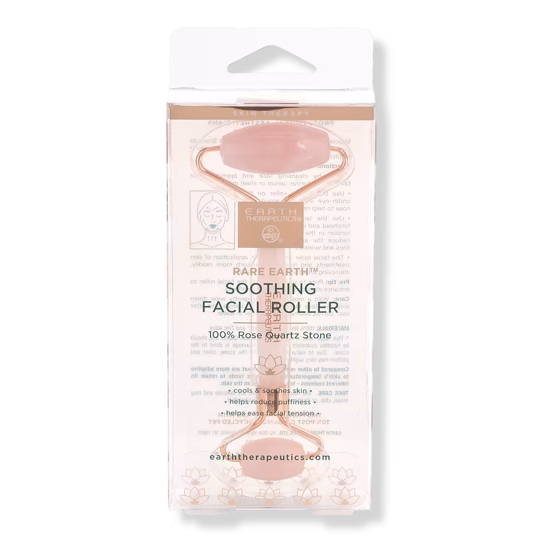 Earth Therapeutics  Soothing Facial Roller Rose Quartz Stone