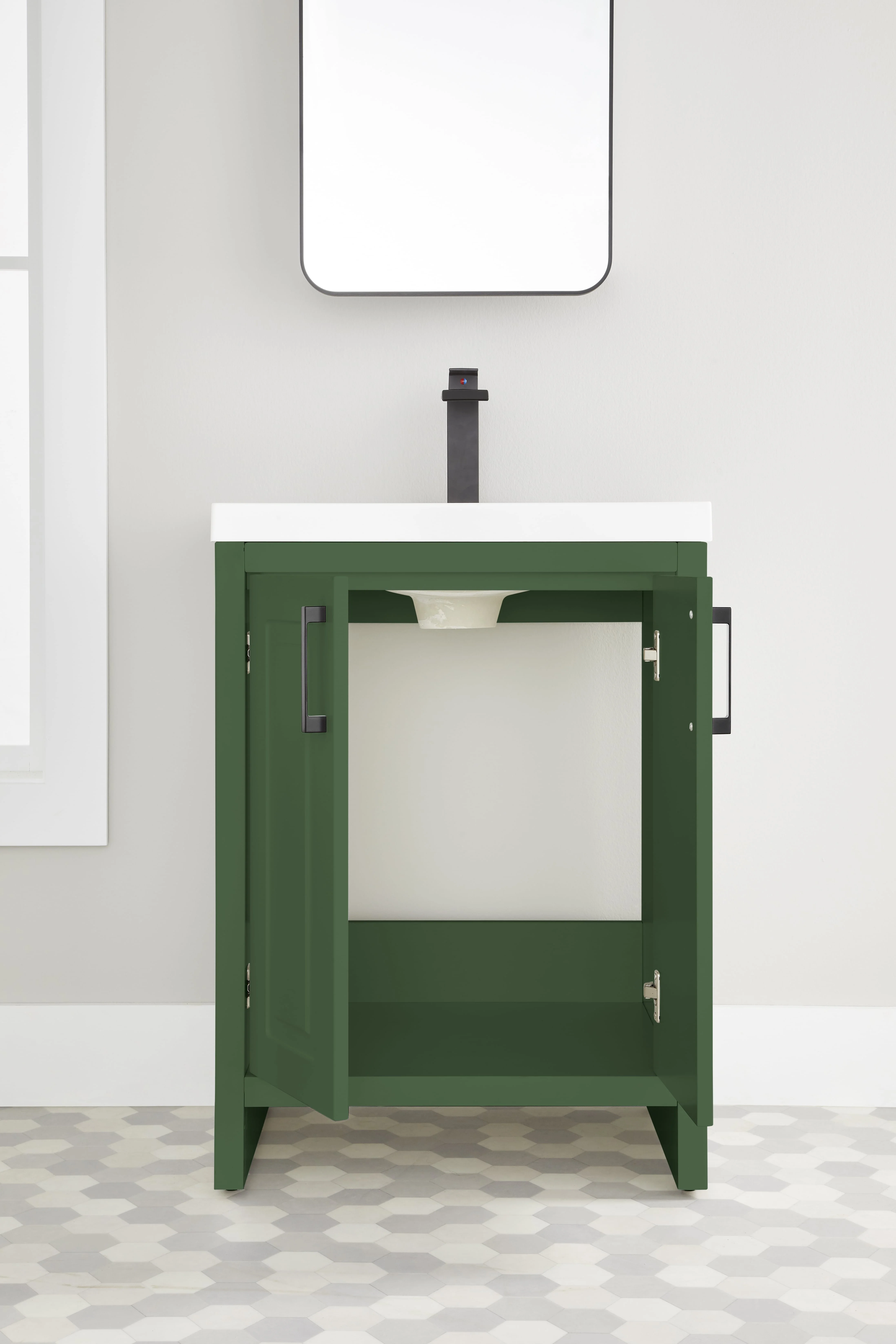 Better Homes & Gardens 24 1/2'' L x 18 7/8'' W Green Bathroom Vanity with Sink Top