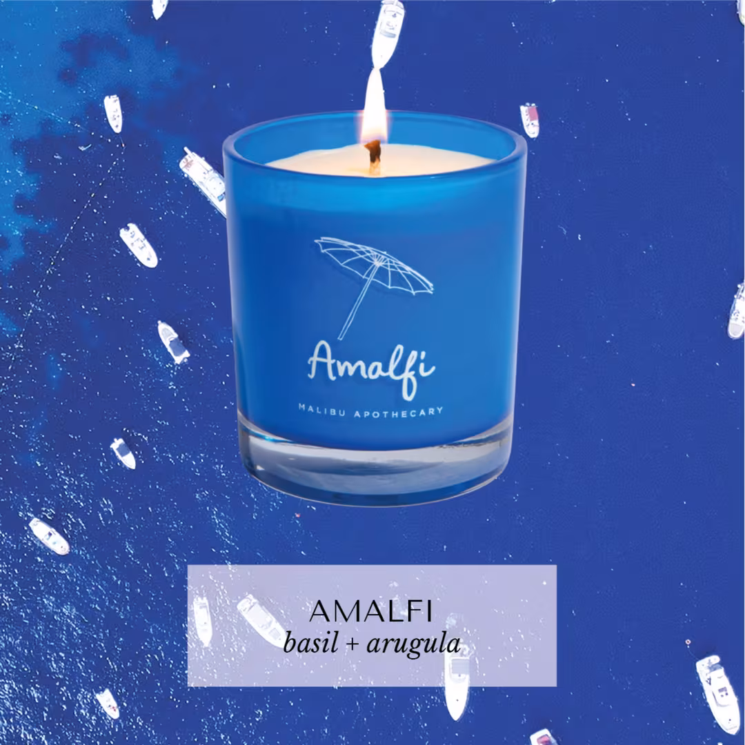 Malibu Apothecary  Amalfi | Basil + Arugula Candle