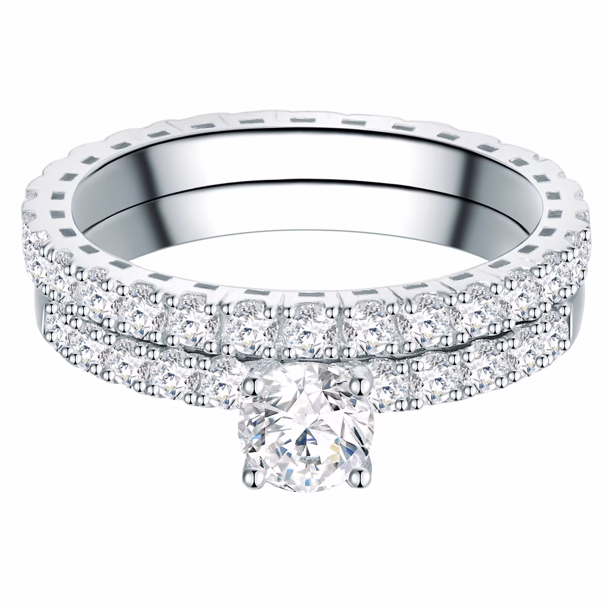 Ring aus Sterling Silber in silber mit Zirkonia