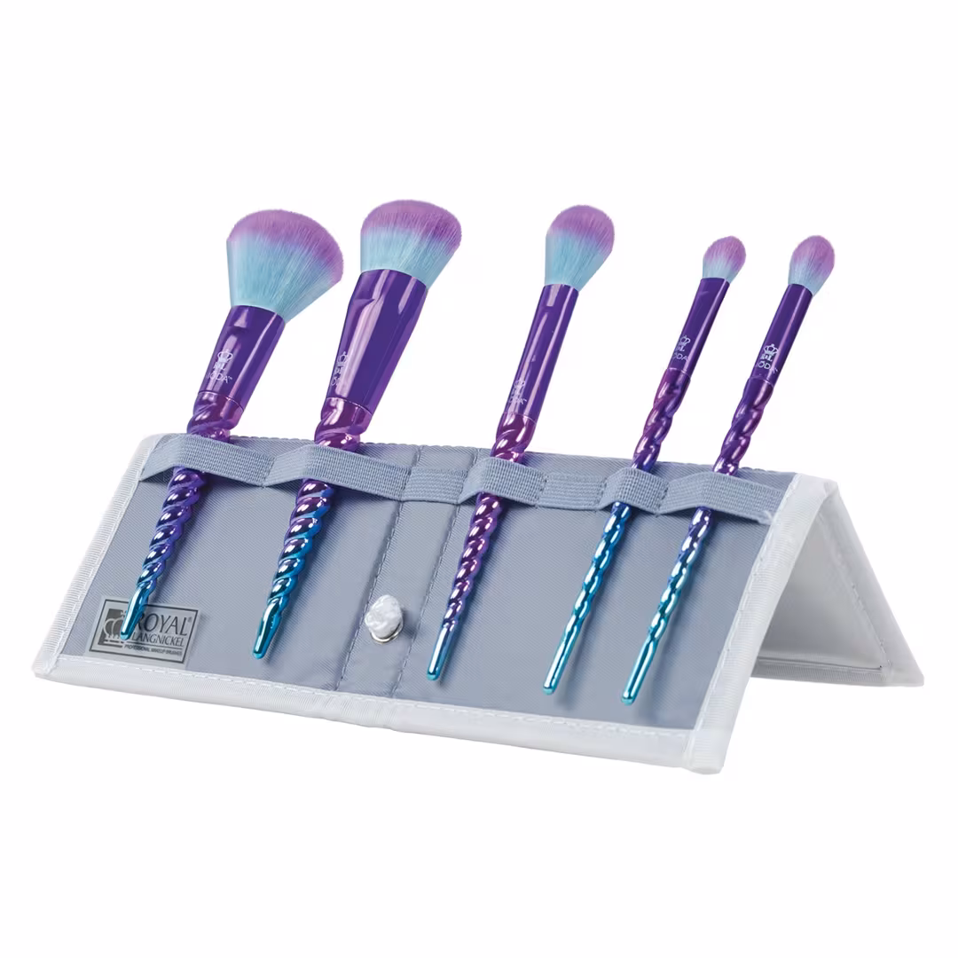 MŌDA  Mythical Celestial Blue Flip Makeup Brush Kit