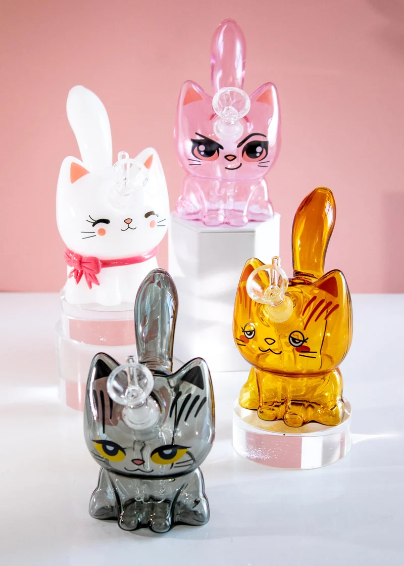 New Arrivals: 6 Cartoon Glass Pieces - Bongs, Water Pipes & Mini Dab Rigs - PuffingBird AU