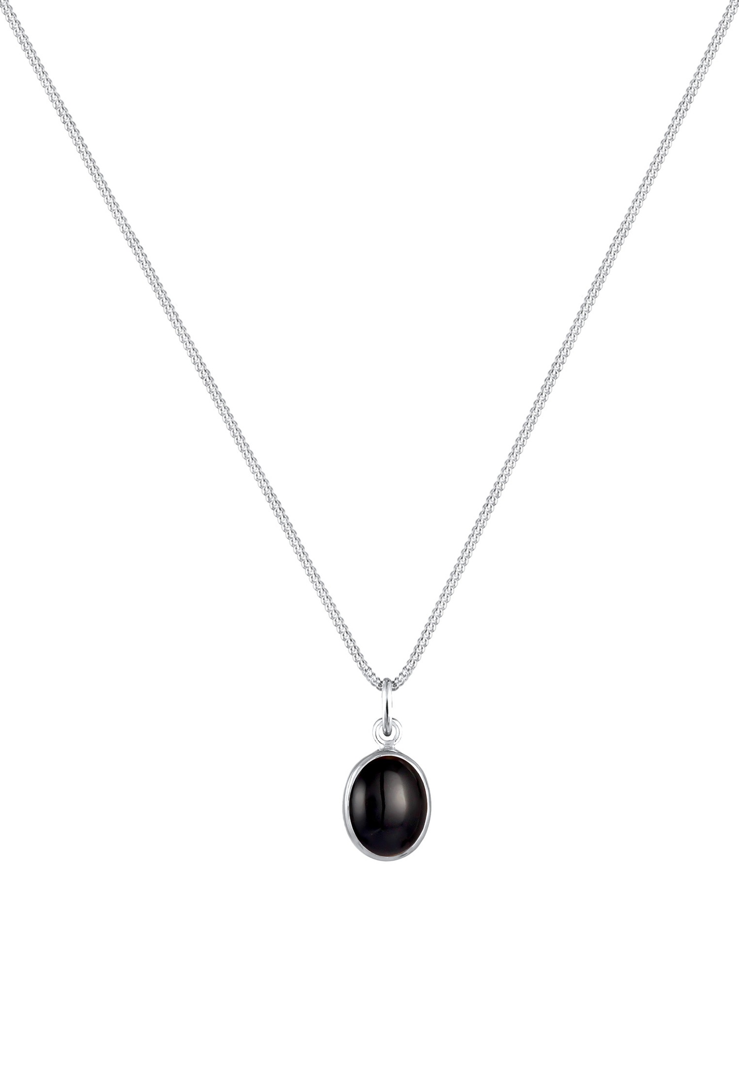 Edelstein Onyx schwarz 925 Sterling Silber