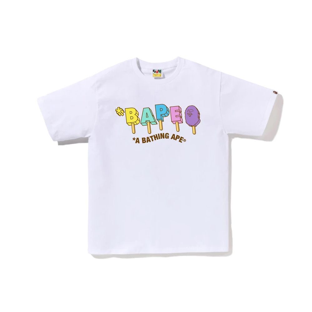 Japanese trendy brand color blocked luminous short sleeved couple loose T-shirt