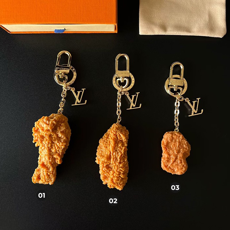 LV Fried Chicken Fast Food Bag Charm & Keychain