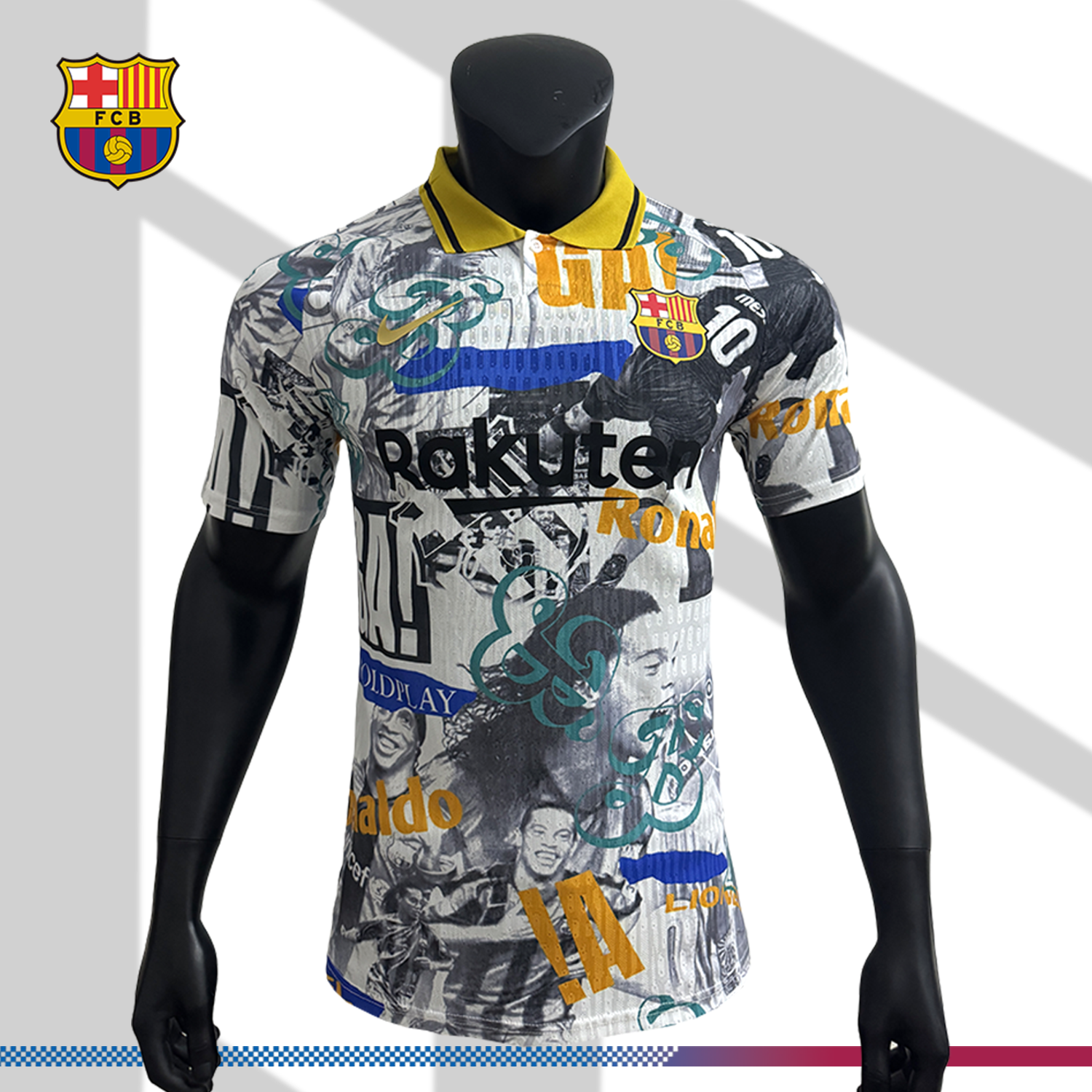 2025/2026 Barcelona Ronaldinho co-branded football jersey (player version)