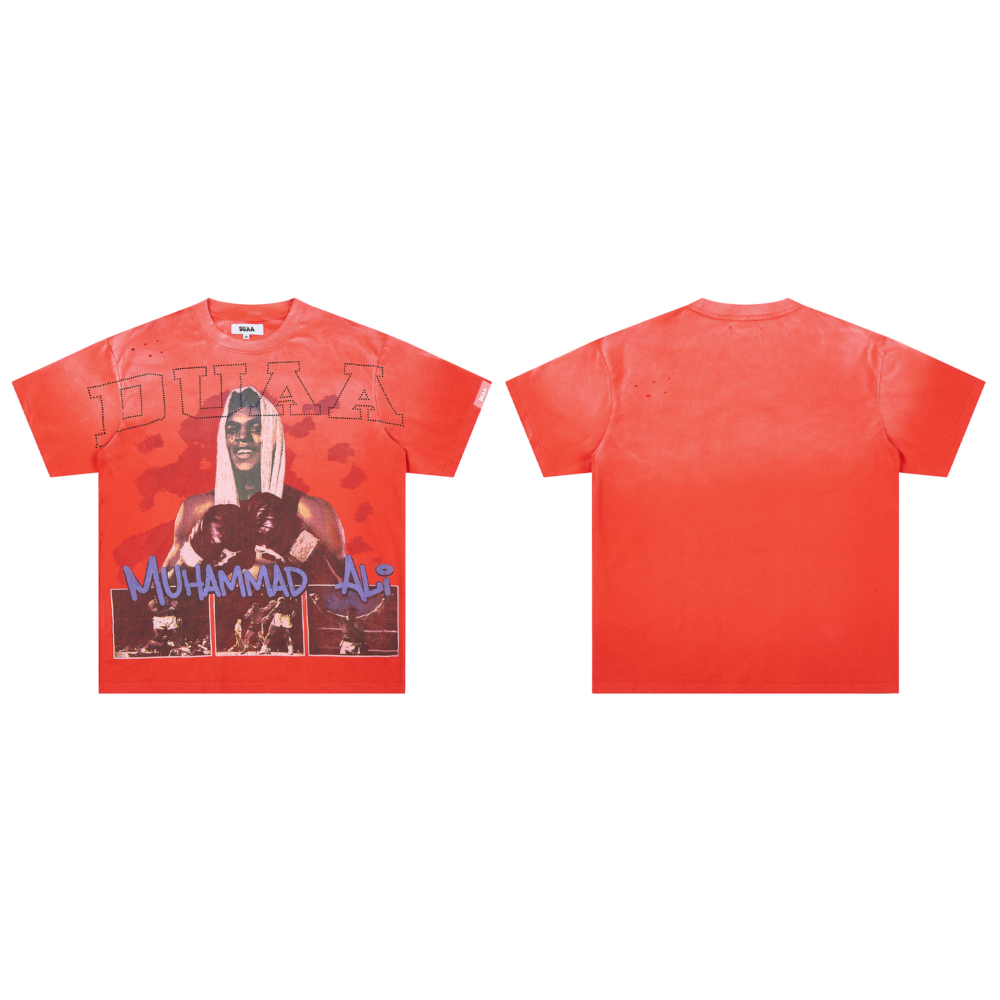 Red Boxer Print Short-Sleeve Shirt