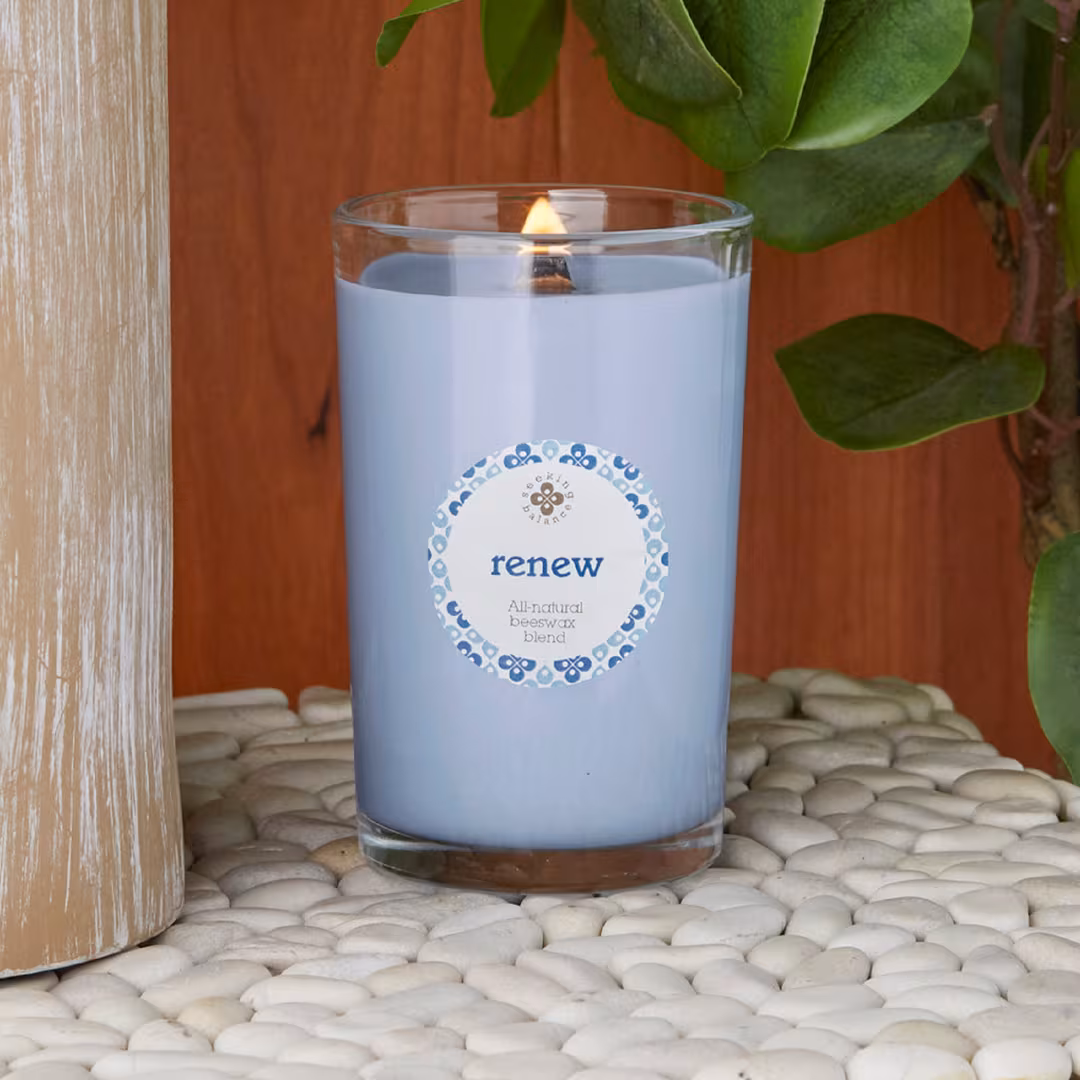 Root Candles  Seeking Balance Renew - Seaside Cypress & Cedar Leaf Aromatherapy Candle